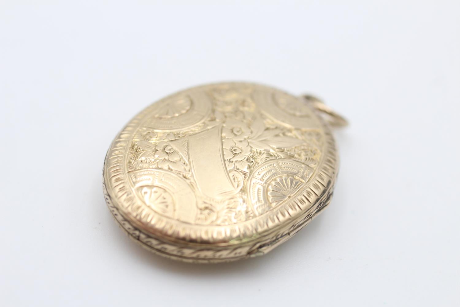 9ct gold antique foliate locket (8.3g) - Image 3 of 4