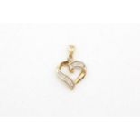 10ct gold diamond heart pendant (1.6g)