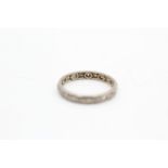 18ct white gold vintage diamond eternity ring - as seen (1.7g) Size K