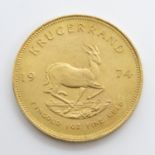 1 oz pure gold kruggerand 1974