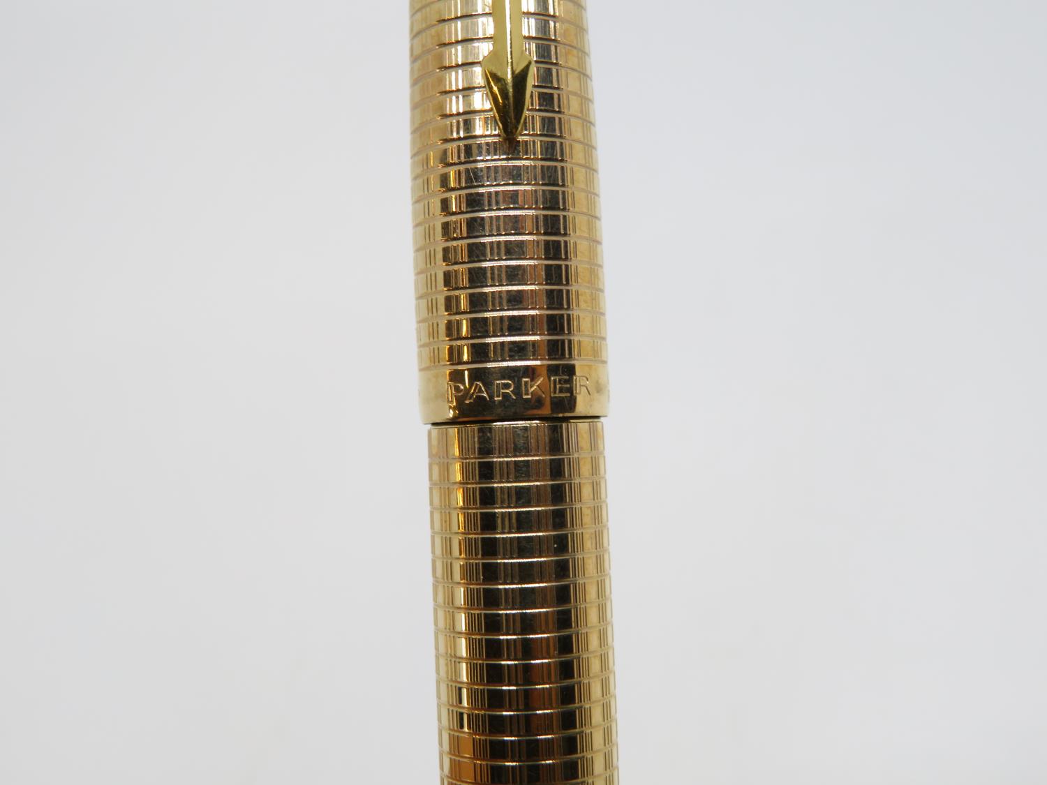 Parker gold plated 14ct nib fountain pen - Image 2 of 4