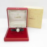 Omega ladies wristwatch runs with original box and outer box