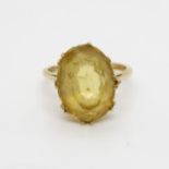 9ct gold and citrine ring 4.2g size P