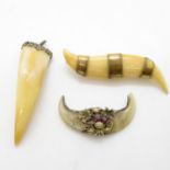 Early claws and teeth with silver mounts