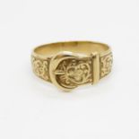 Vintage 9ct gold buckle ring 4.4g size Y