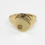 9ct signet ring 1.7g size P