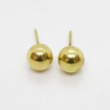 Pair of 18ct ball earrings 1g