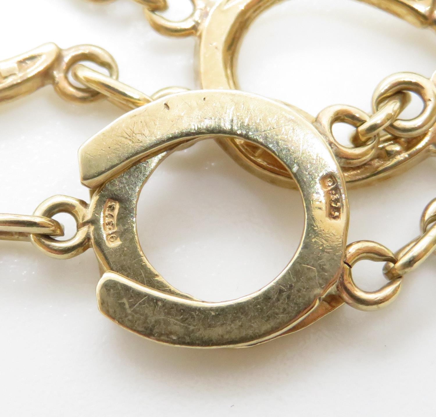 9ct gold HM bracelet of lucky horseshoes 9.5g - Bild 4 aus 4