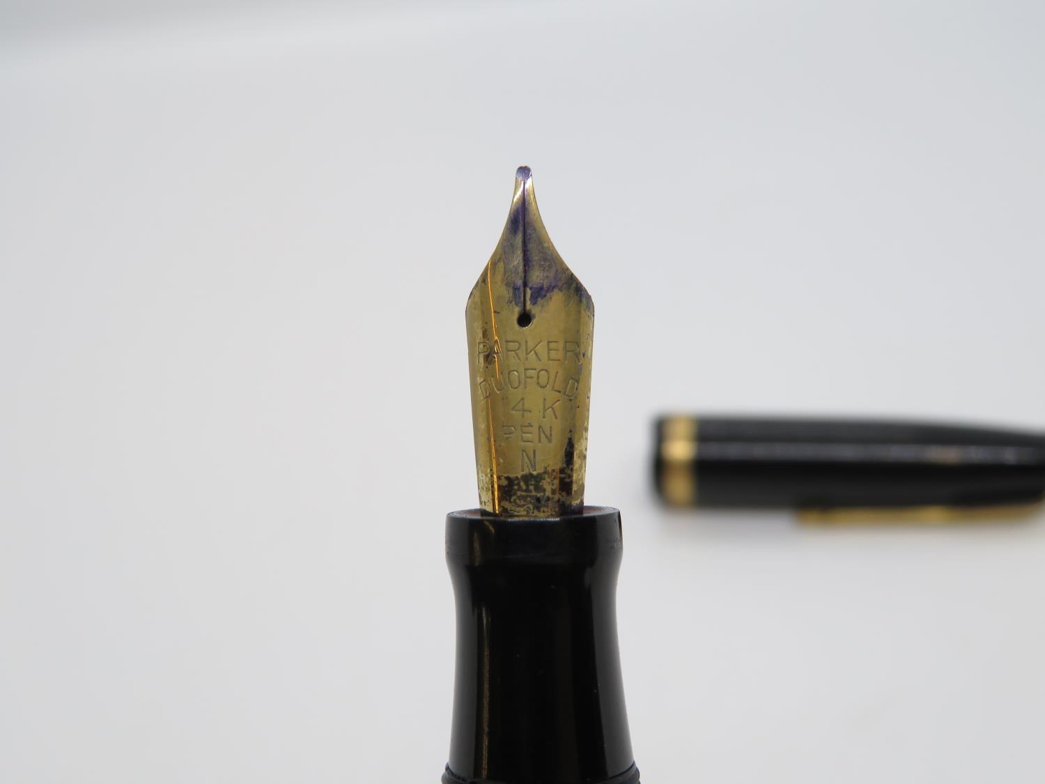 Parker duofold fountain pen 14ct nib - Image 3 of 3