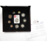 UK date stamped 65th Coronation Jubilee set in wooden collector's box
