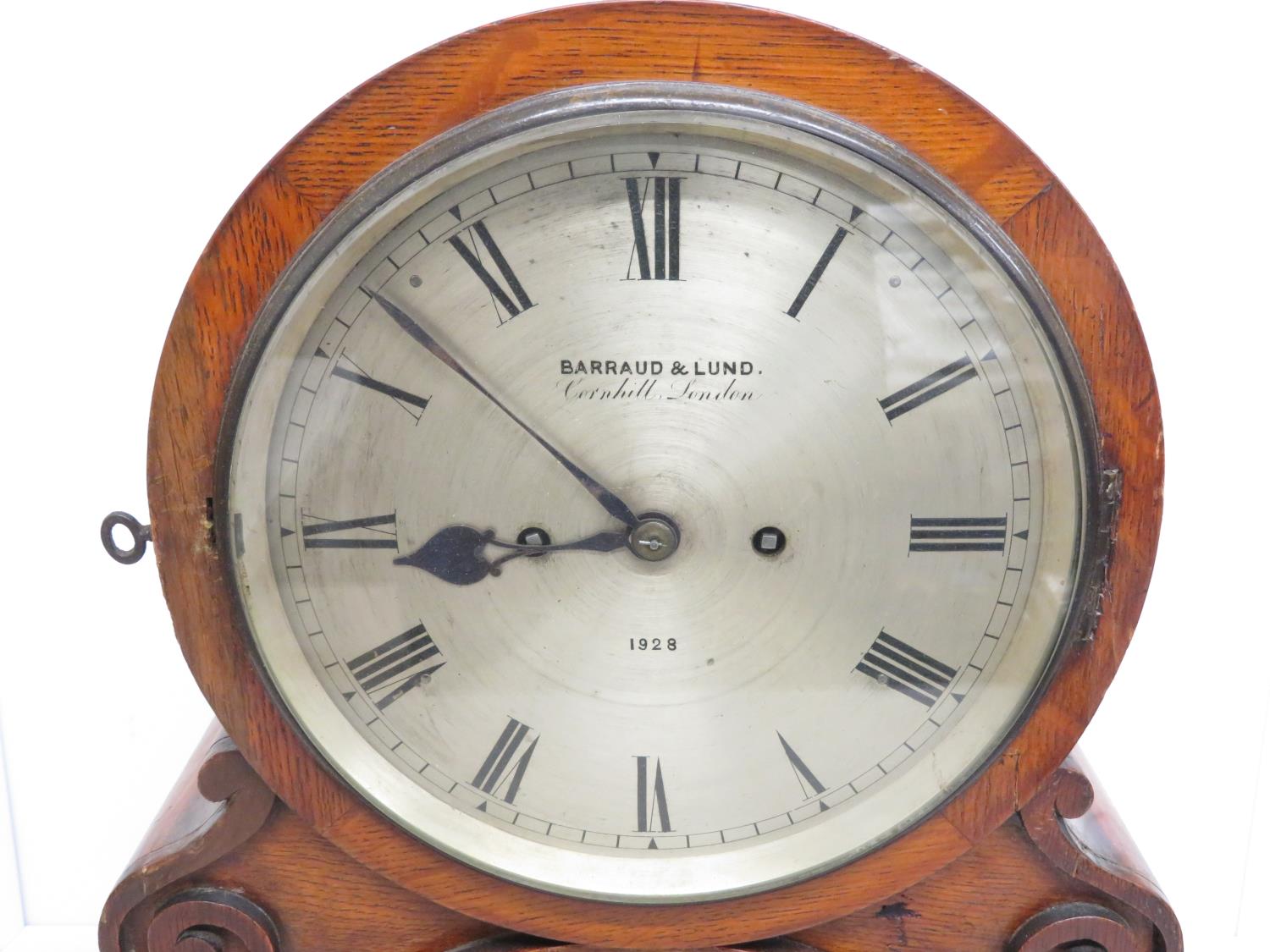 8.5" dial Barraud and Lund, Cornhill, London clock - overall height 17" with verge movement - Bild 2 aus 4