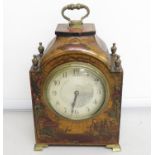 9" Dipple and Son, Norwich French mantle clock - working - with Chinese designs