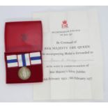 Silver Jubilee medal with certificate and box