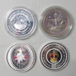4x 1oz pure silver coins