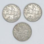 3x 1935 Crown Rocking Horse coins