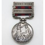 India General medal Burma 1885-1887 and Burma 1887-1889 to Pte. Reid of Royal Scots Fusiliers