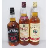 Mackinlay Whisky, Bells 8yr old and Whyte and Mackay Special