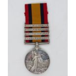 Four bar Queen's South Africa Medal to Captain Smith UJF Royal Fusiliers