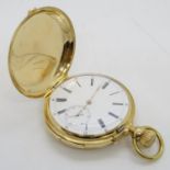 Very good quality 18ct quarter repeating full Hunter pocket watch chimes accurately case is