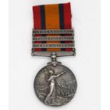 Queen's South Africa medal with 3x bars to Sgt. Nobel of The Yeomanry