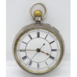 Large repeater silver pocket watch 55mm dial