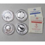 4x Sydney 2000 Olympics silver coins - each coin is 31.63g 99.9% pure silver