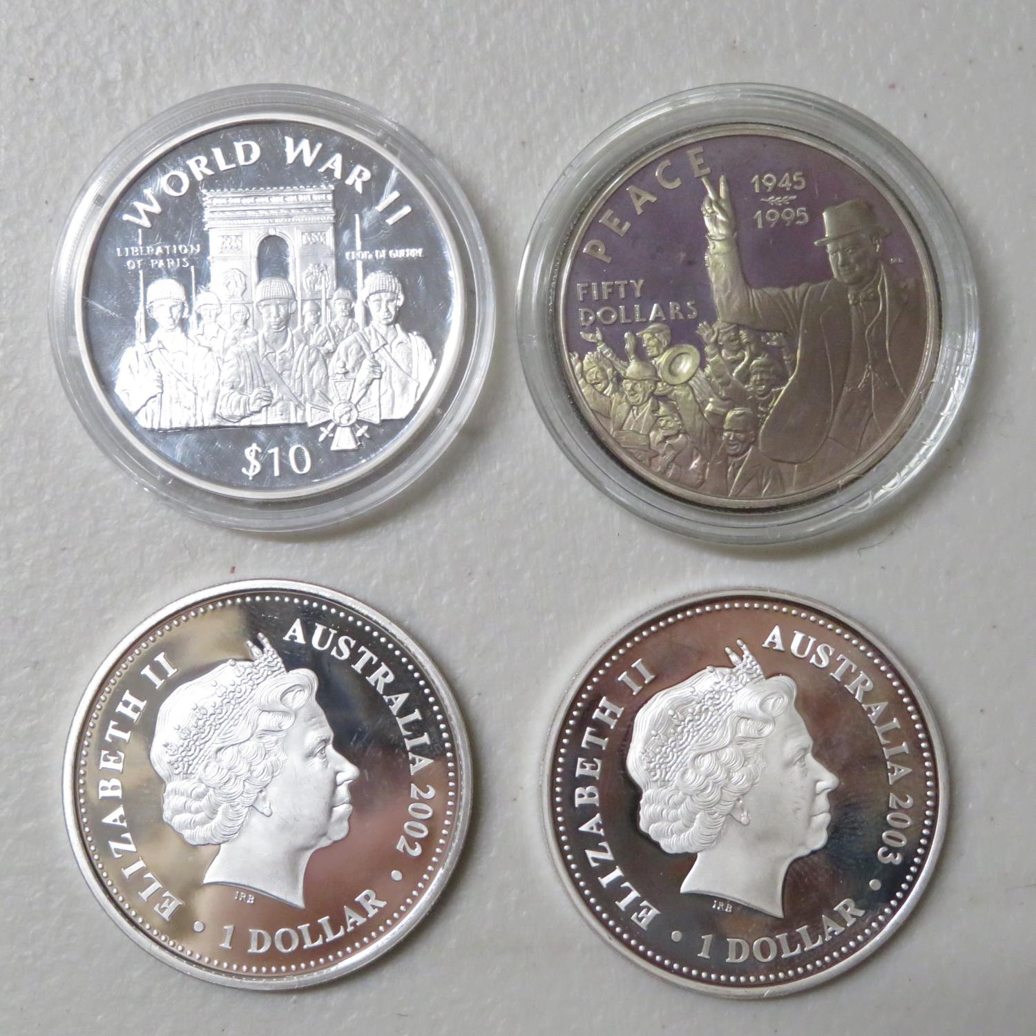 4x 1oz pure silver coins - Image 2 of 2