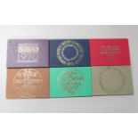 royal Mint Proof Sets for 1970, 1972, 1973, 1974, 1975, 1976