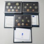 3x Royal Mint Proof Sets 1989, 1990 and 1991