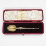 Edward VII 1902 boxed Reid and Son silver spoon in original case
