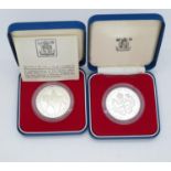 2x Queens Silver Jubilee Commemorative coins in 925 silver