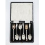Boxed set of 6x silver golfing spoons 80g