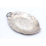 Vintage Stamped .925 STERLING SILVER Peace Lily Pin / Trinket Dish (78g)