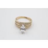 14ct gold diamond dress ring (6.7g)