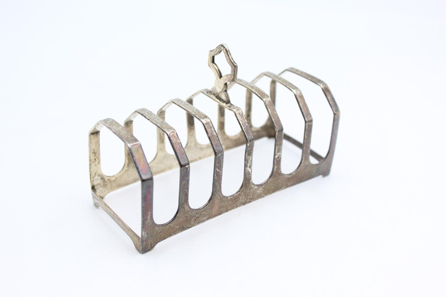 Vintage Hallmarked 1934 London STERLING SILVER 7 Bar Toast Rack (75g)