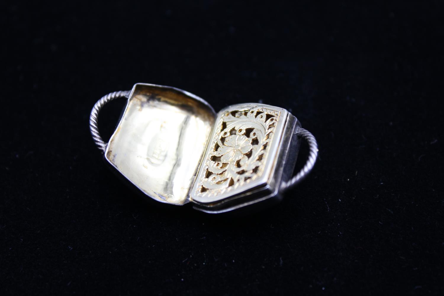 Antique Georgian Hallmarked 1820 Birmingham STERLING SILVER Vinaigrette (6g) - Bild 3 aus 4