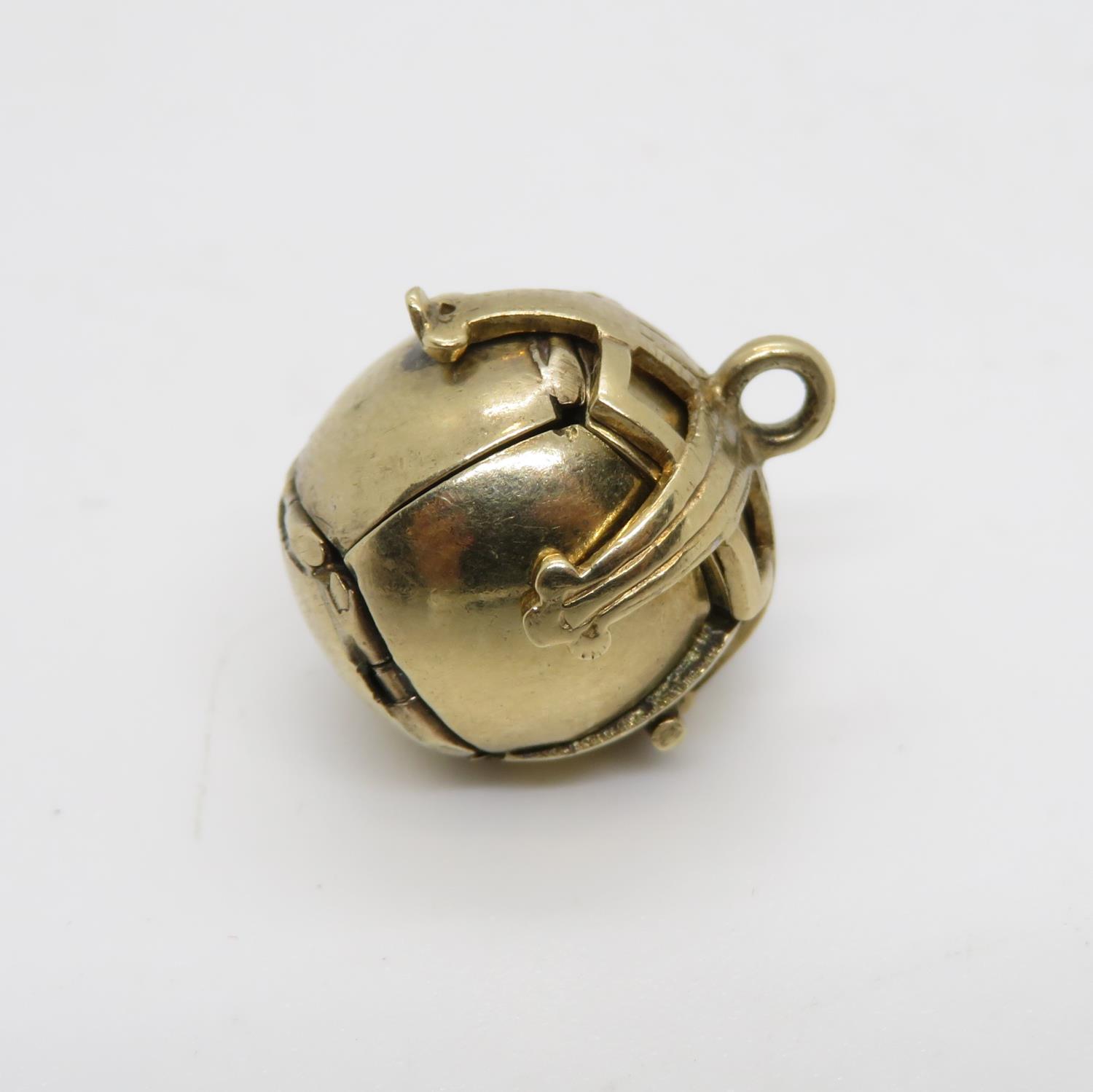 9ct gold and silver HM Masonic orb puzzle 6.9g 15mm dia. 44mm open - Bild 5 aus 5