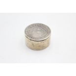 Antique / Vintage .925 STERLING SILVER Pill / Trinket Box w/ 1689 Crown (34g)