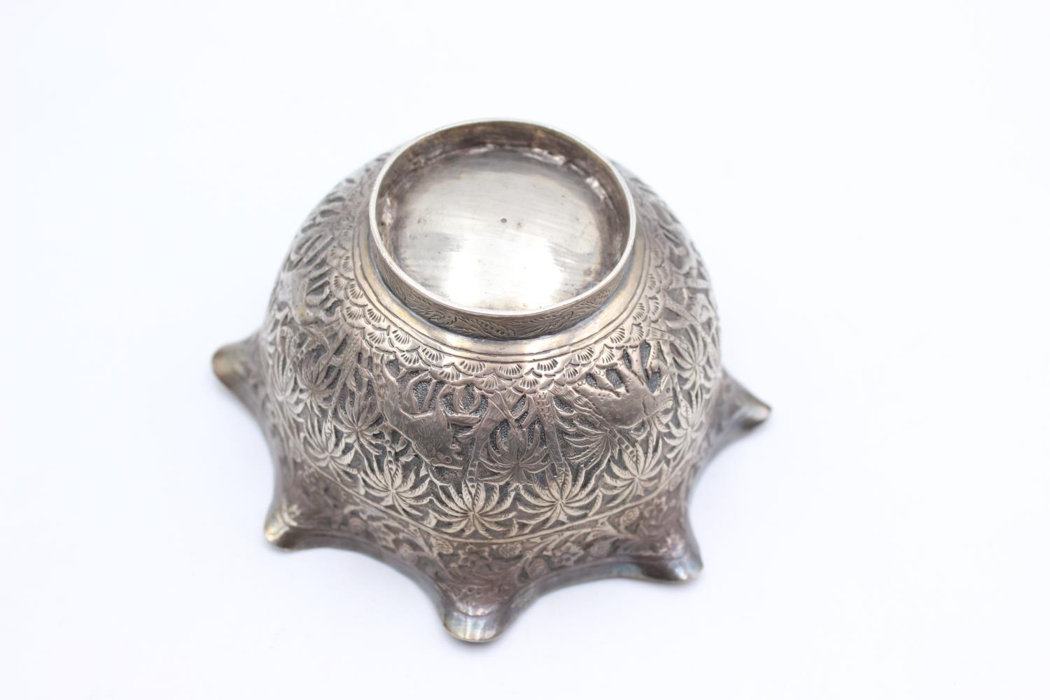 Antique / Vintage .925 STERLING SILVER Indian Ornate Bowl w/ Animal Detail (64g) - Bild 4 aus 4