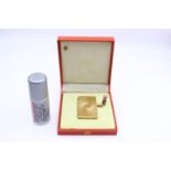 S.T DUPONT Gold Plated Cigarette LIGHTER In Original Box - 4FKI2J8