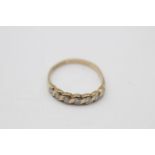 9ct gold seven stone diamond ring (1.3g)