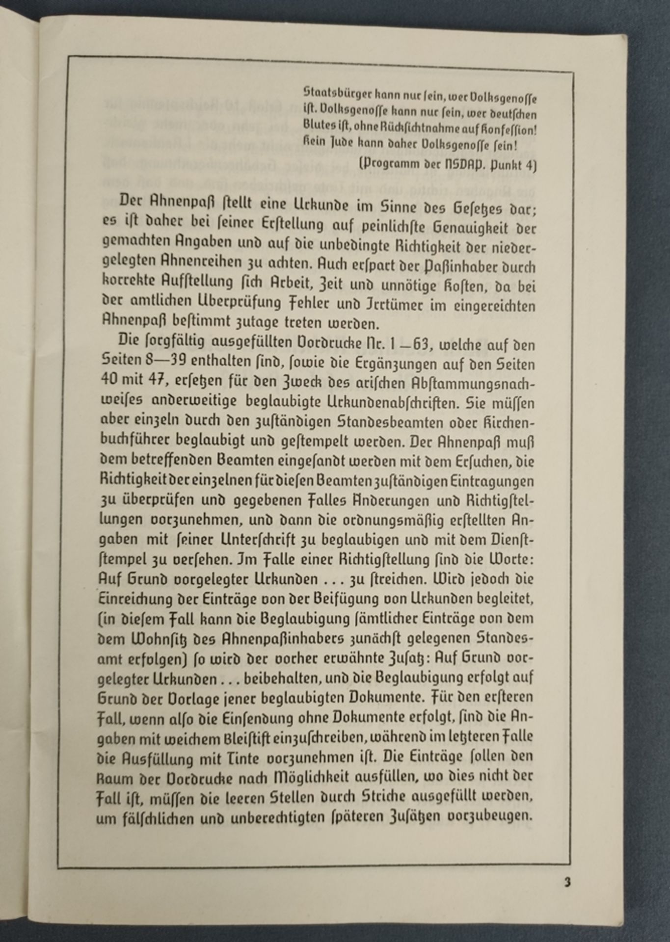 Ahnenpass und Deutsches Einheits-Familienstammbuch, teilweise mit Einträgen - Bild 3 aus 5