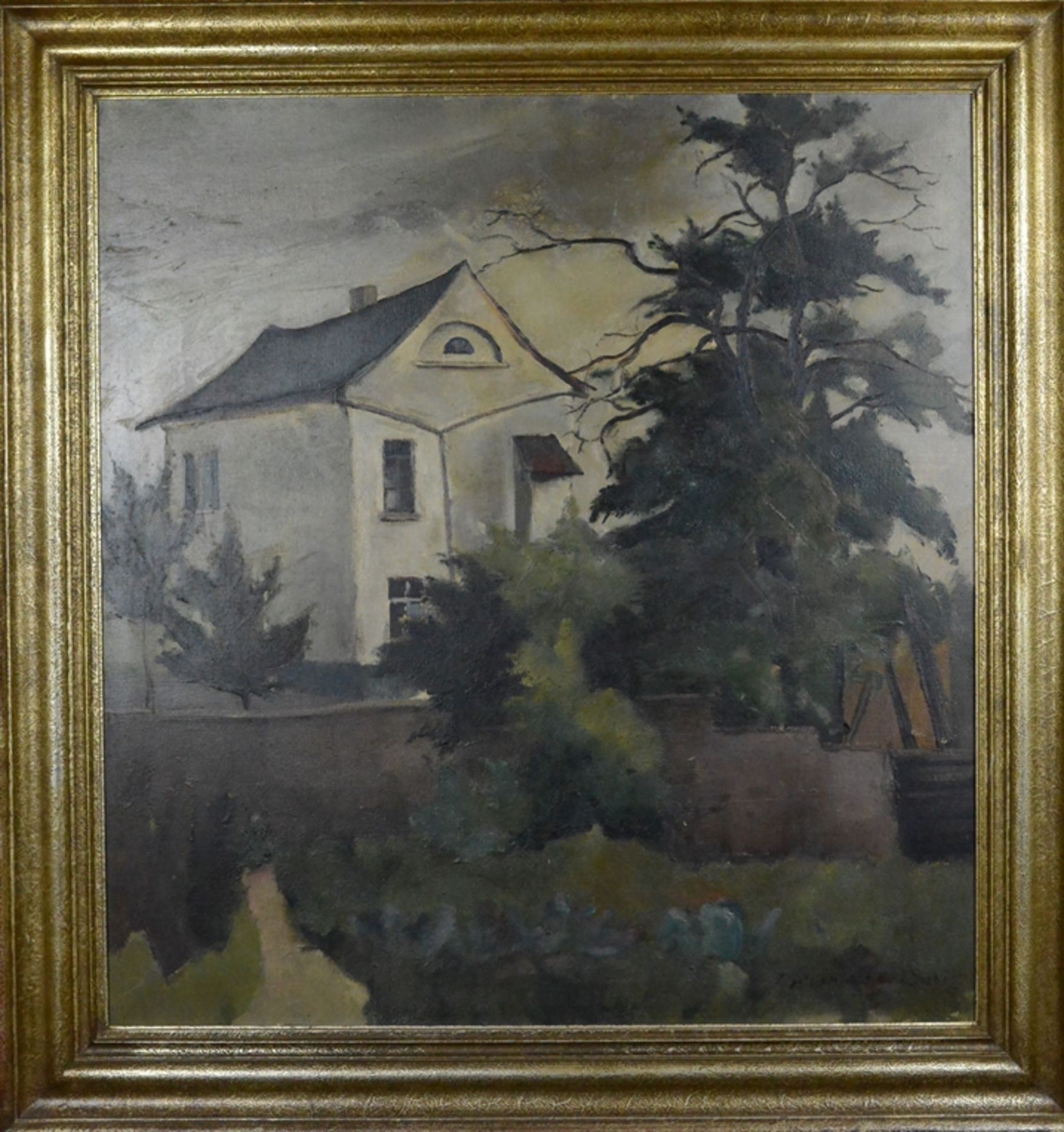 Schumacher-Salig, Ernst (1905 Mönchengladbach - 1963 Berlin) "Haus mit Vorgarten", Gartenmauer und  - Bild 2 aus 4