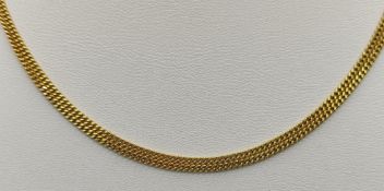 Fine curb chain, ring clasp, FBM, 585/14K yellow gold, 8g, length 80cm