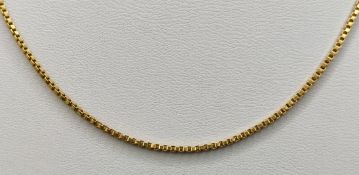 Venetian chain, 750/18K yellow gold, spring ring clasp, 4.5g, length 38cm