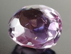 Amethyst, loose, oval and faceted worked, 10x9x5,7mm