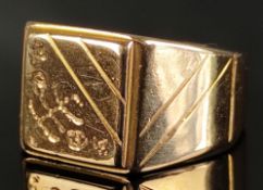 Herren-Ring, 750/18K Gelbgold, 7,3g, Größe 58