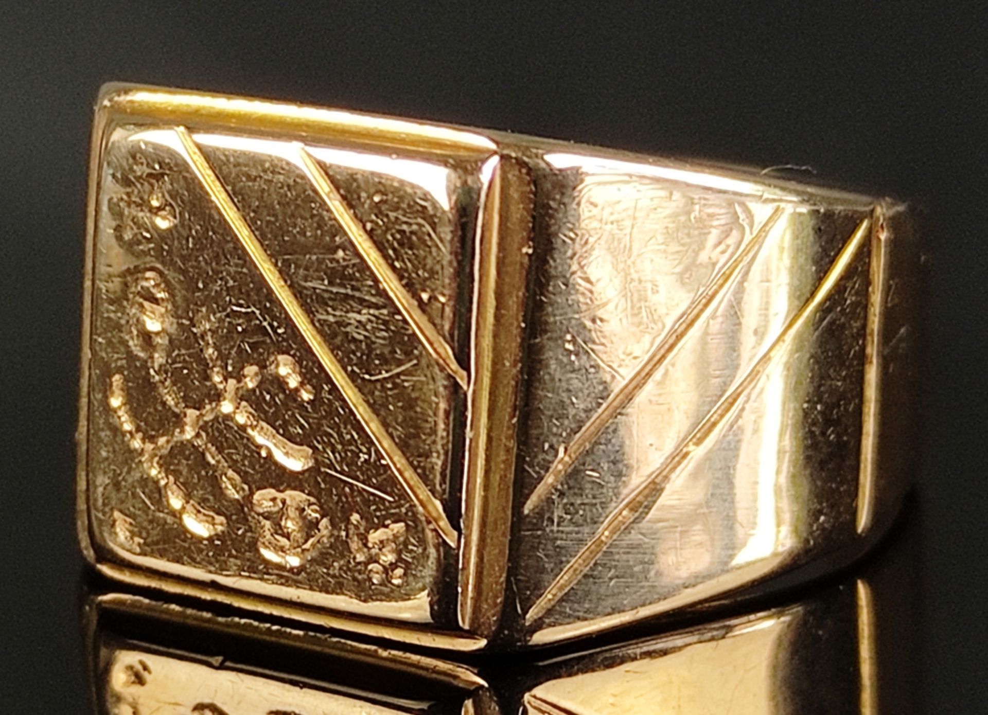 Men's ring, 750/18K yellow gold, 7.3g, size 58