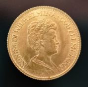 Goldmünze, Wilhelmina I, 10 Gulden, 1912, Niederlande, Durch