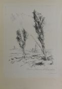 Unbekannt (20. Jahrhundert), "Moorlandschaft", Lithographie,